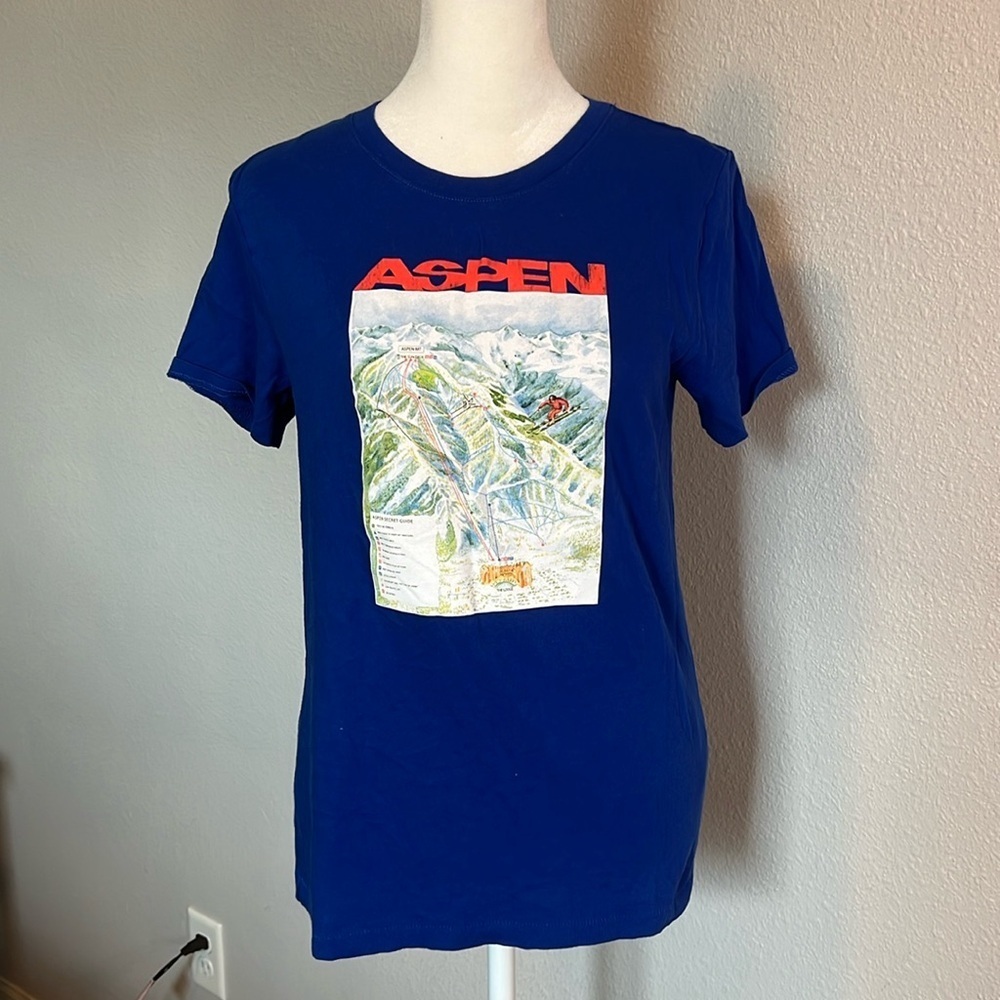 JCrew Aspen Graphic Tshirt Blue Size XSmall